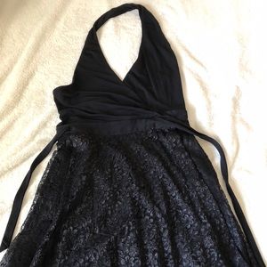 Diane Von Furstenburg NWT lace halter wrap dress